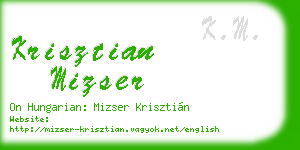 krisztian mizser business card